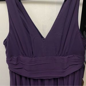 NWT long plum dress - chiffon size is really a 16 - runs small